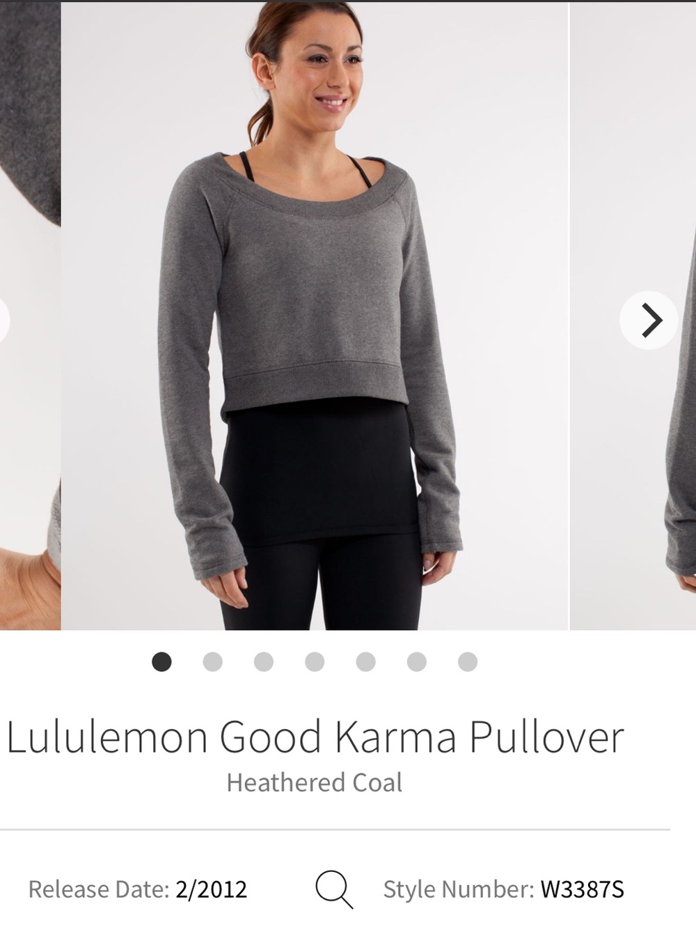 Lululemon Good Karma Pullover Size 6 Heathered Gray